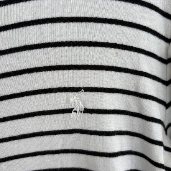 Ralph Lauren Sport Striped Tee M Navy Blue White Academia Prep Capsule Nautical - Picture 3 of 4